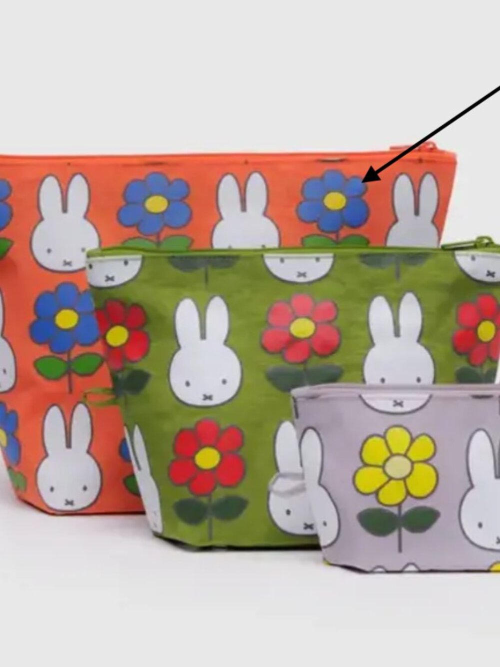 New Baggu x Miffy Go Pouch Set: Large Pouch